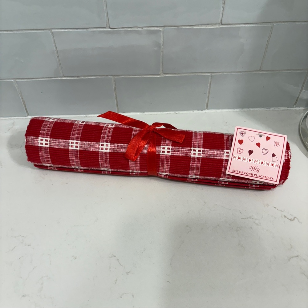 Red Plaid Placemats (Set of 4)